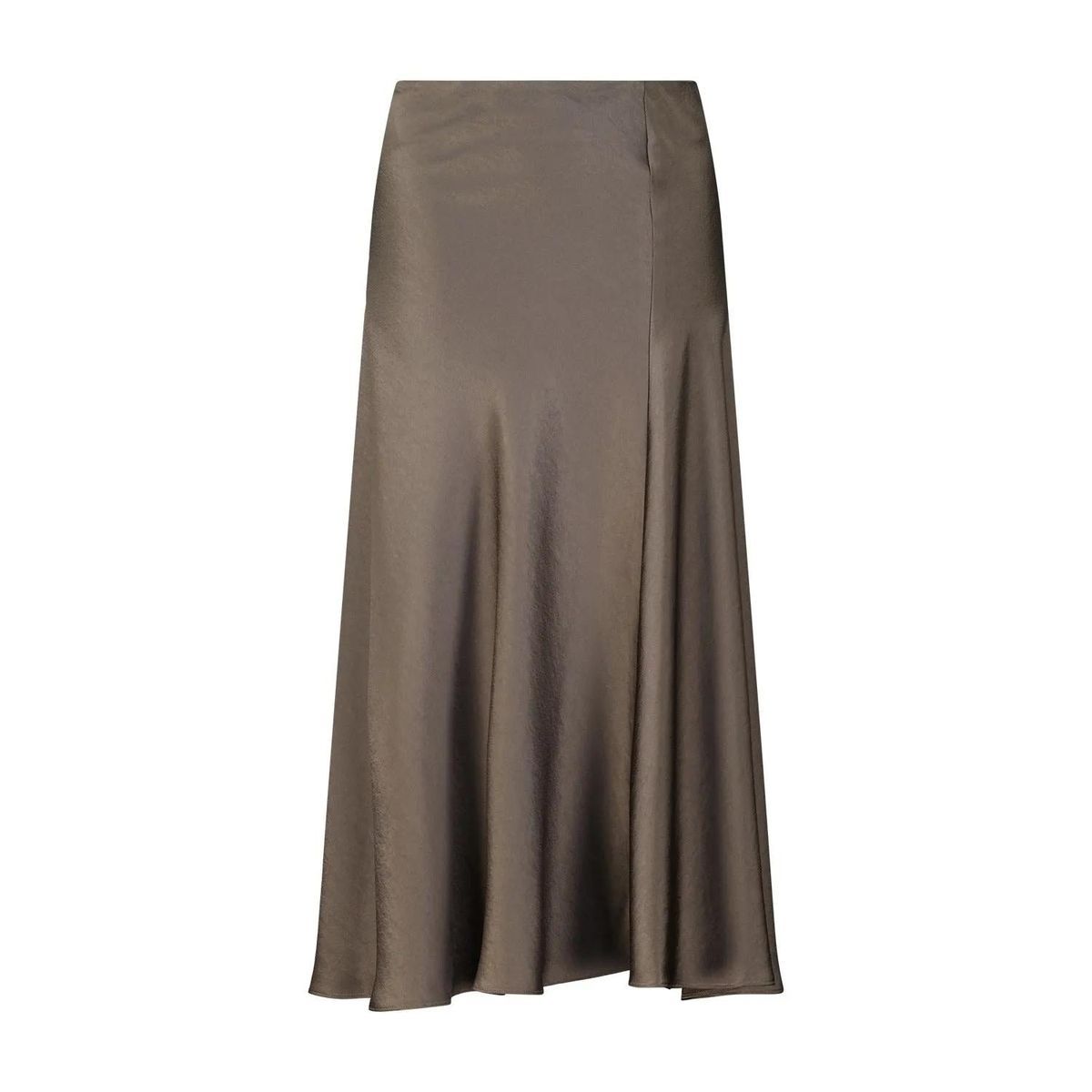 Eleganter A-Linien-Midi-Rock aus Satin