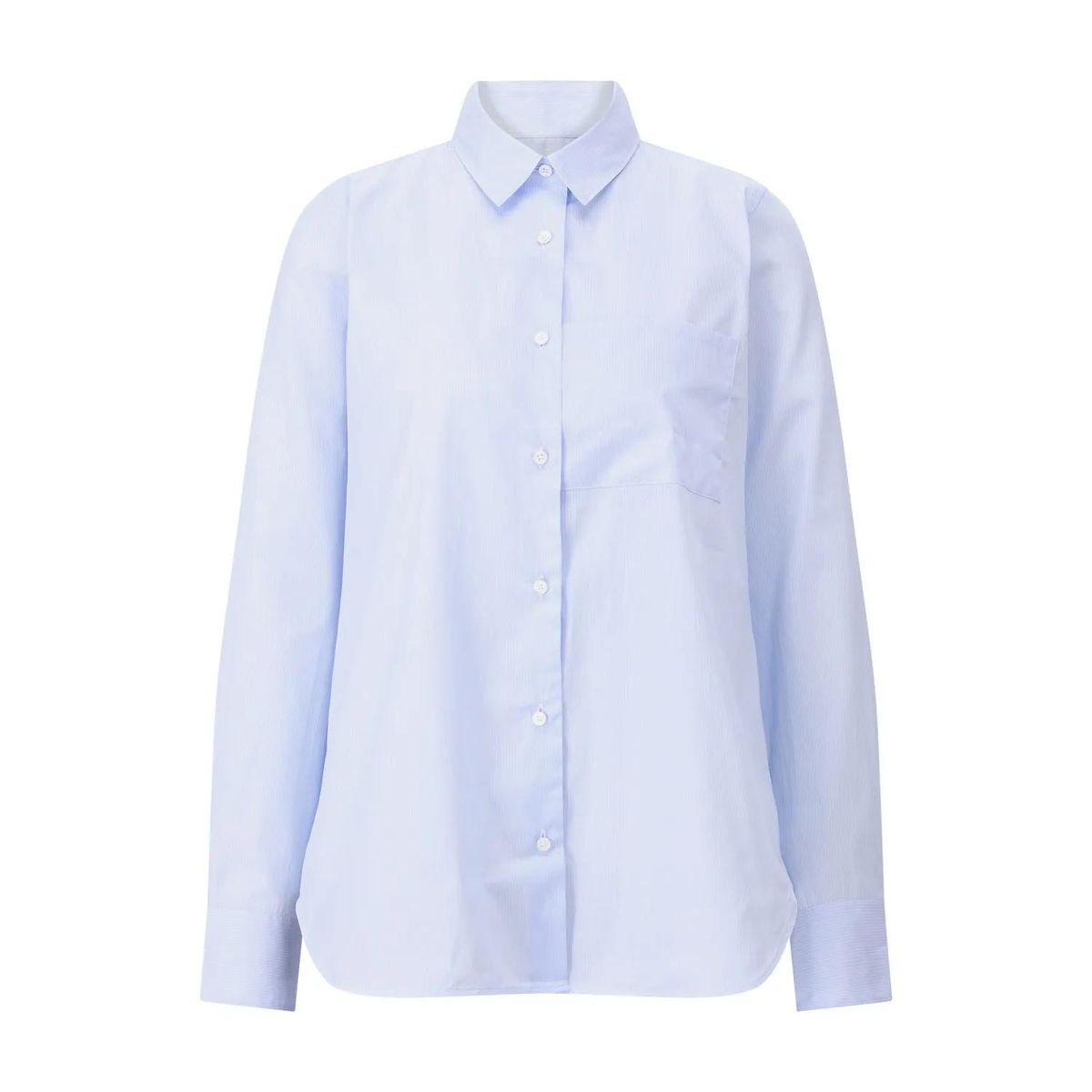 Gestreiftes Baumwoll-Knopfhemd