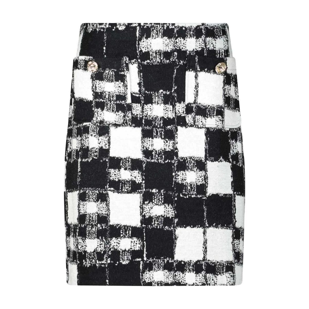 Schwarz-Weiß karierter Minirock
