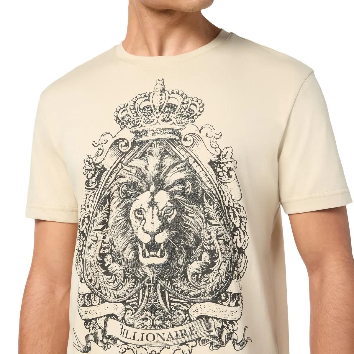 Jersey T-Shirt mit Löwen-Grafikprint