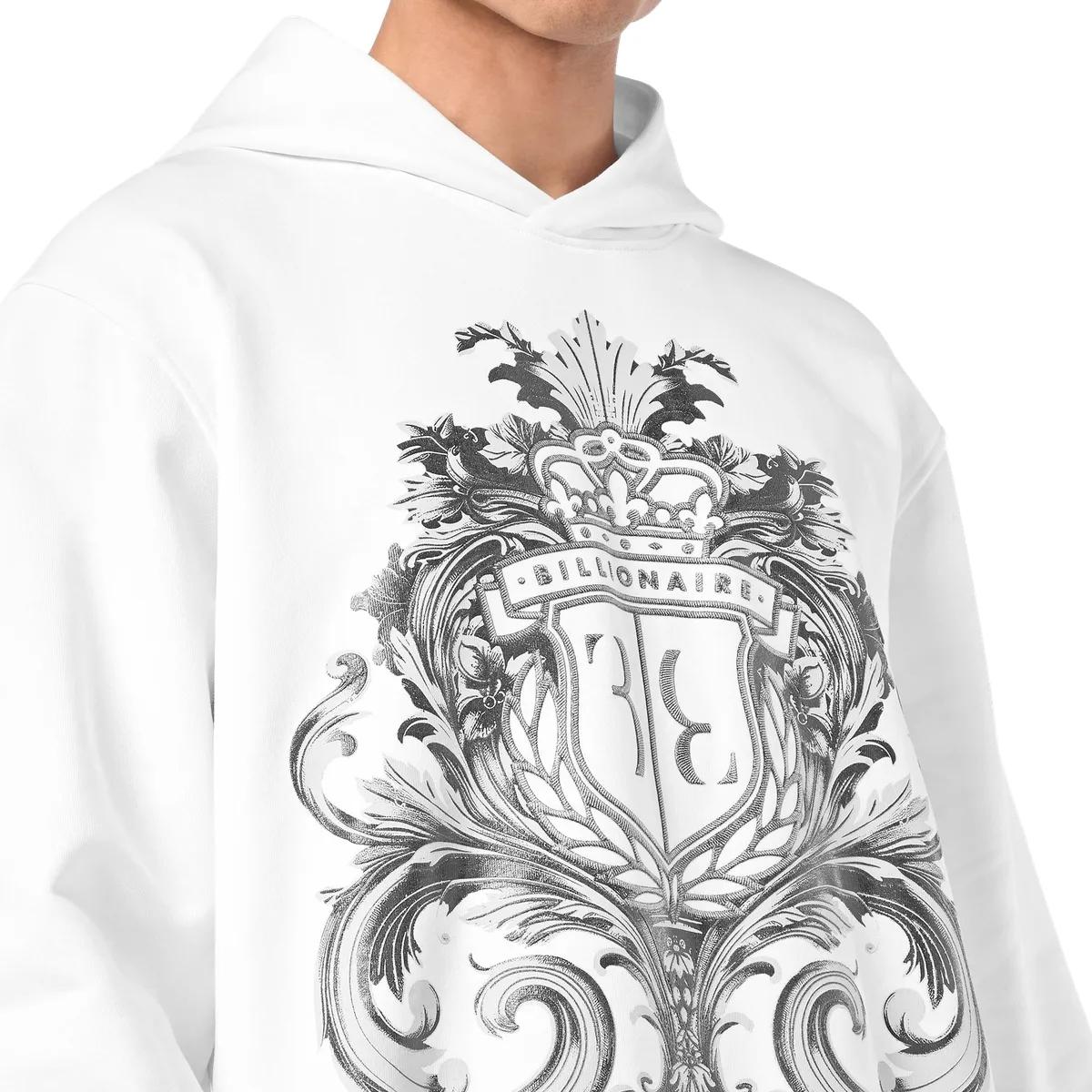 Baumwoll-Hoodie mit Barockwappen