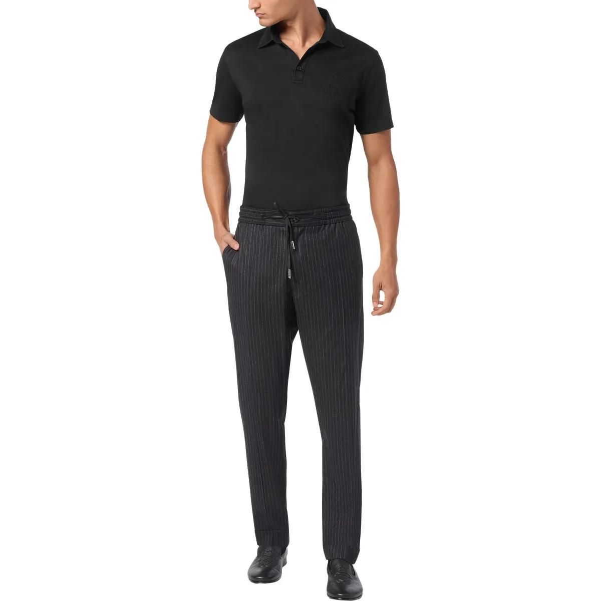 Gestreifte Hosen mit Kordelzug aus Flanell