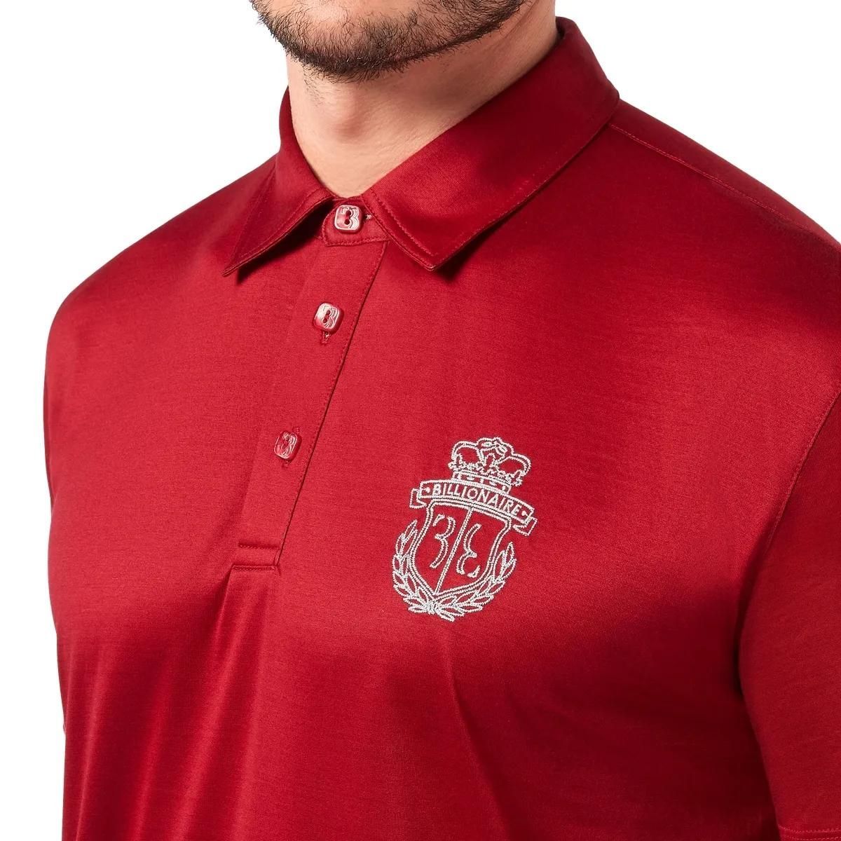 Baumwoll-Piqué Poloshirt mit Wappen-Stickerei