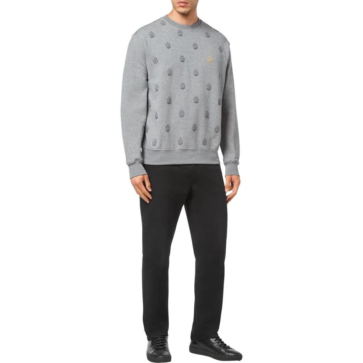 Sweatshirt mit Monogramm-Print und Rundhalsausschnitt