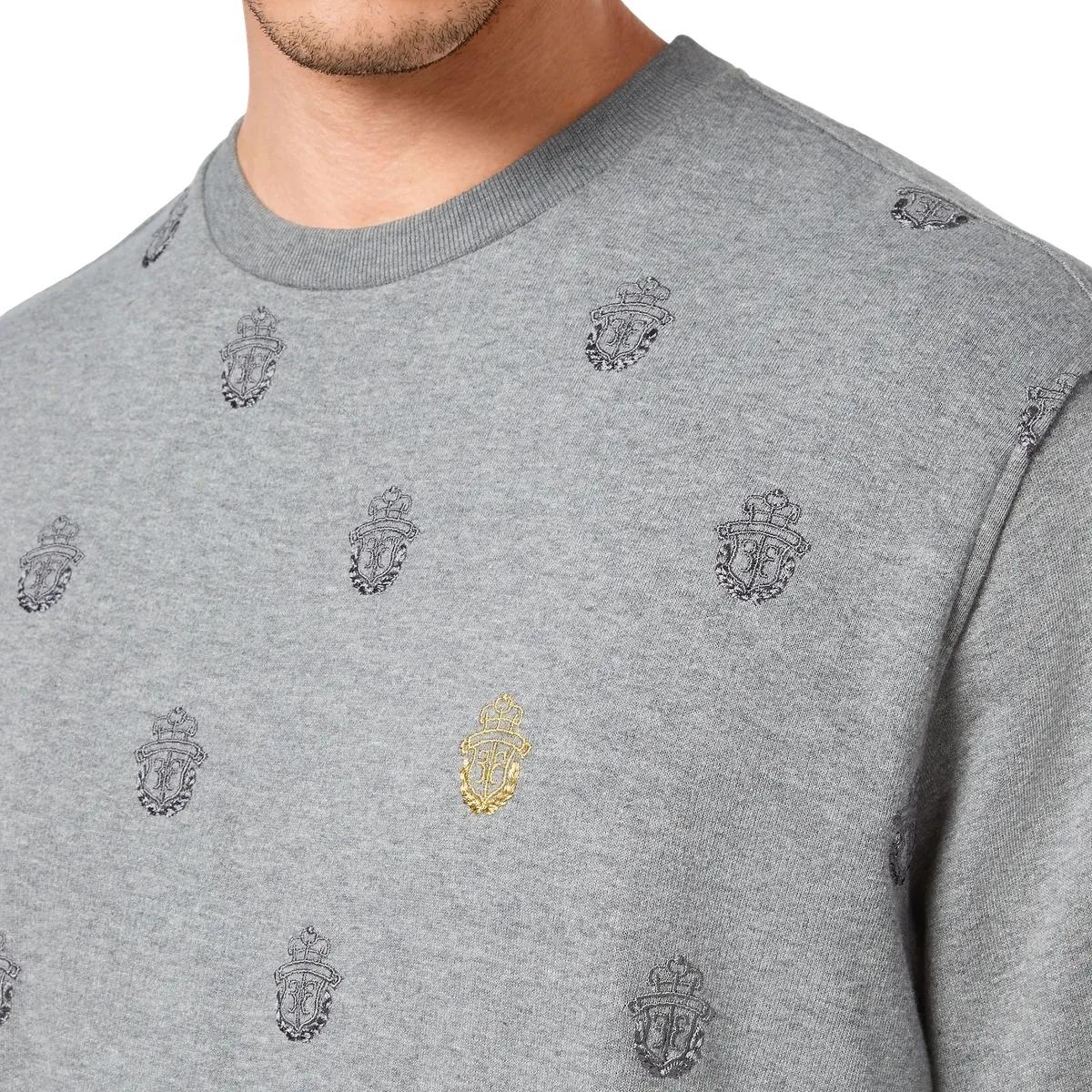 Sweatshirt mit Monogramm-Print und Rundhalsausschnitt