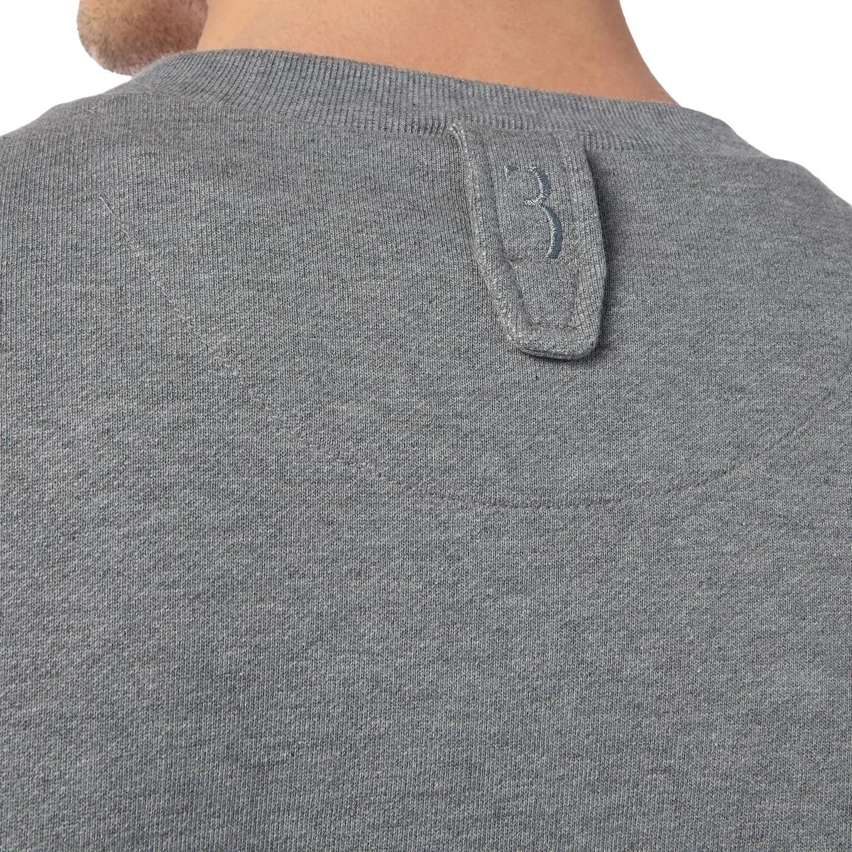 Baumwollfleece-Sweatshirt mit Rundhalsausschnitt