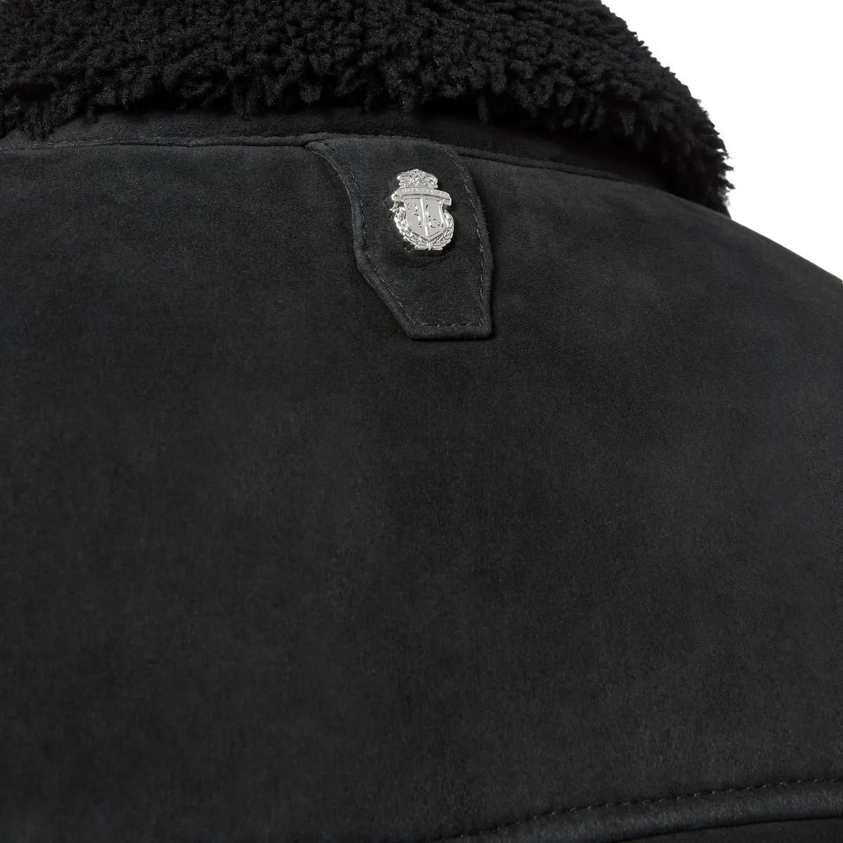 Wildleder Bomberjacke mit Shearling-Kragen