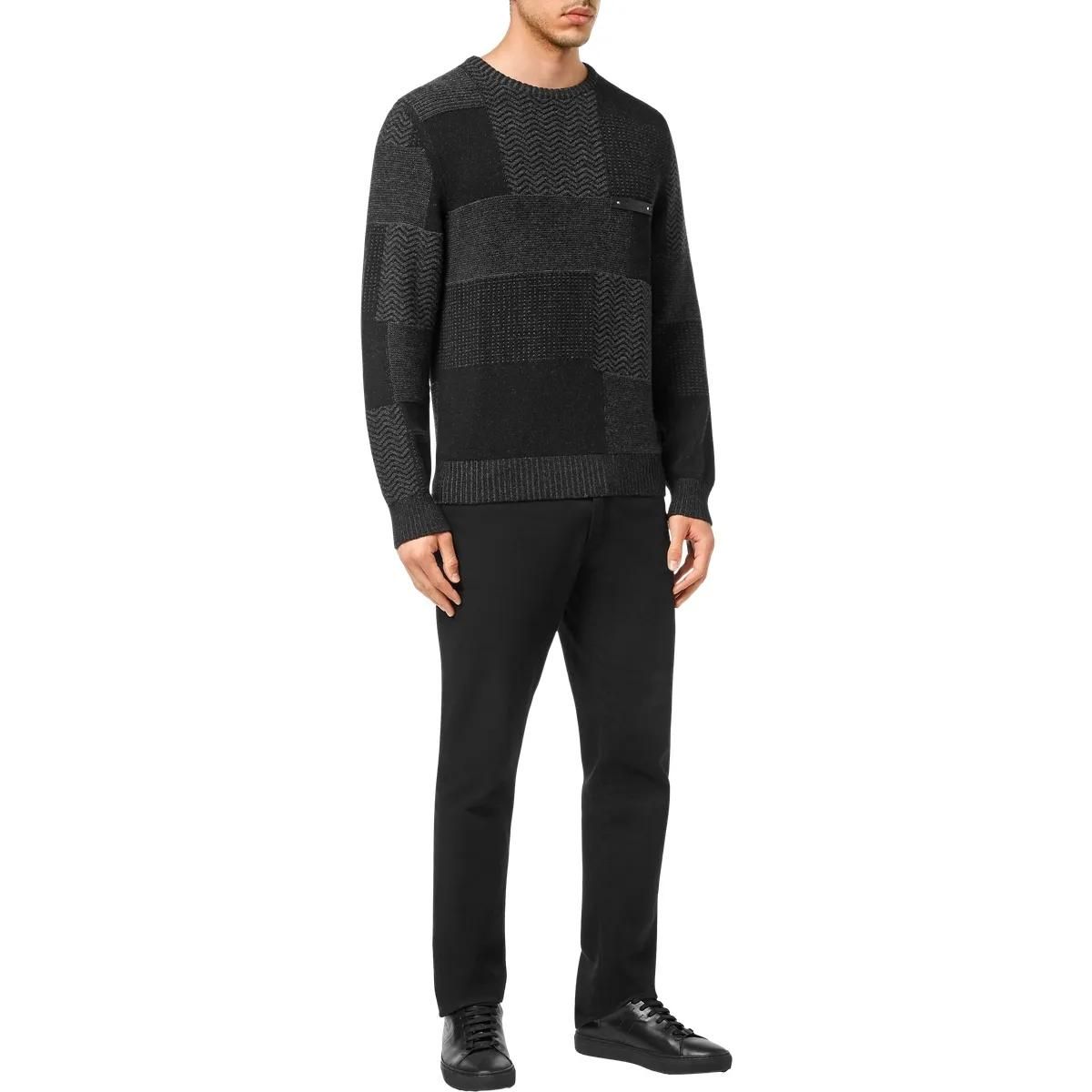 Patchwork Strickpullover aus Wolle und Kaschmir