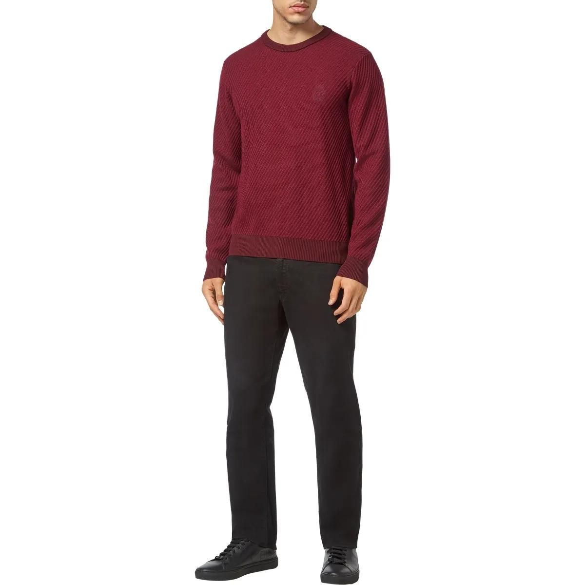 Rundhals-Pullover aus Merinowolle mit Struktur