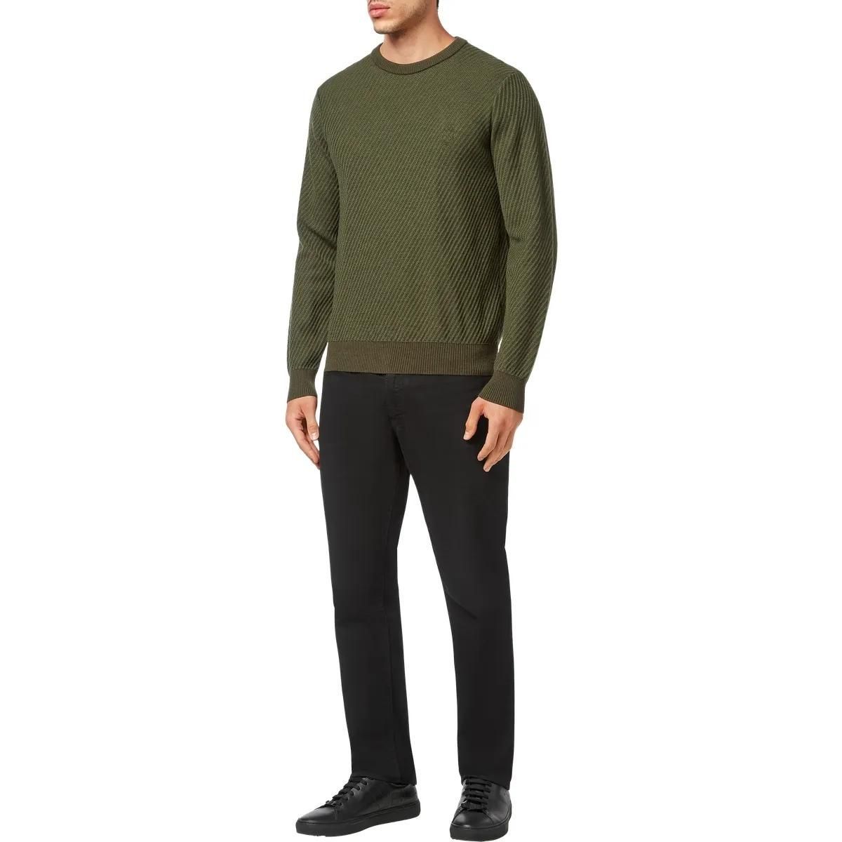 Diagonal gerippter Pullover aus Merinowolle