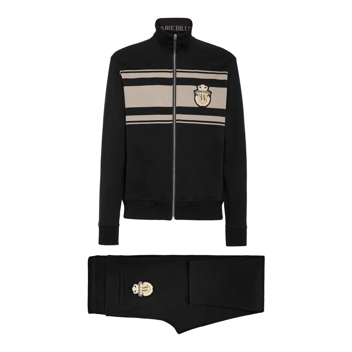 Baumwoll-Fleece-Jogginghose mit Kordelzug