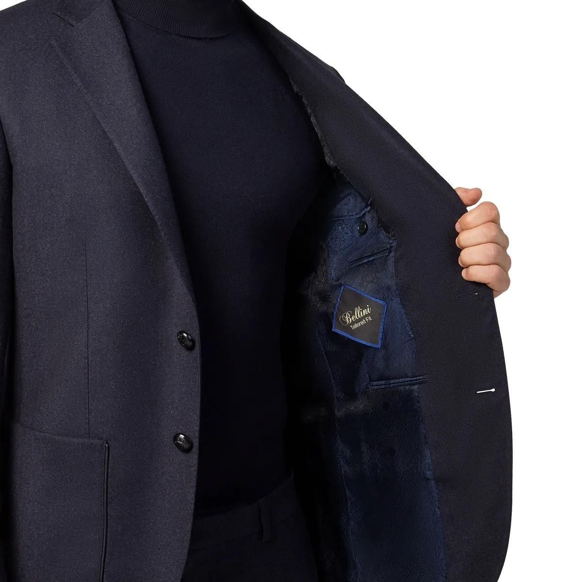 Elegantes Wollmischungs-Sakko mit Aufnäher