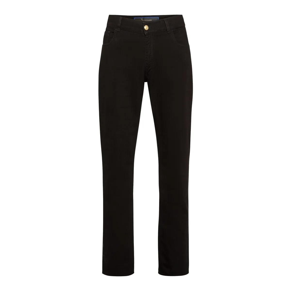 Schwarze Stretch-Jeans in regulärer Passform