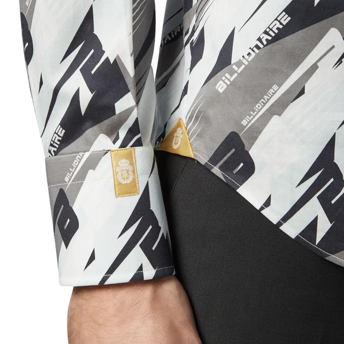 Bedrucktes Slim-Fit Baumwoll-Popeline-Hemd