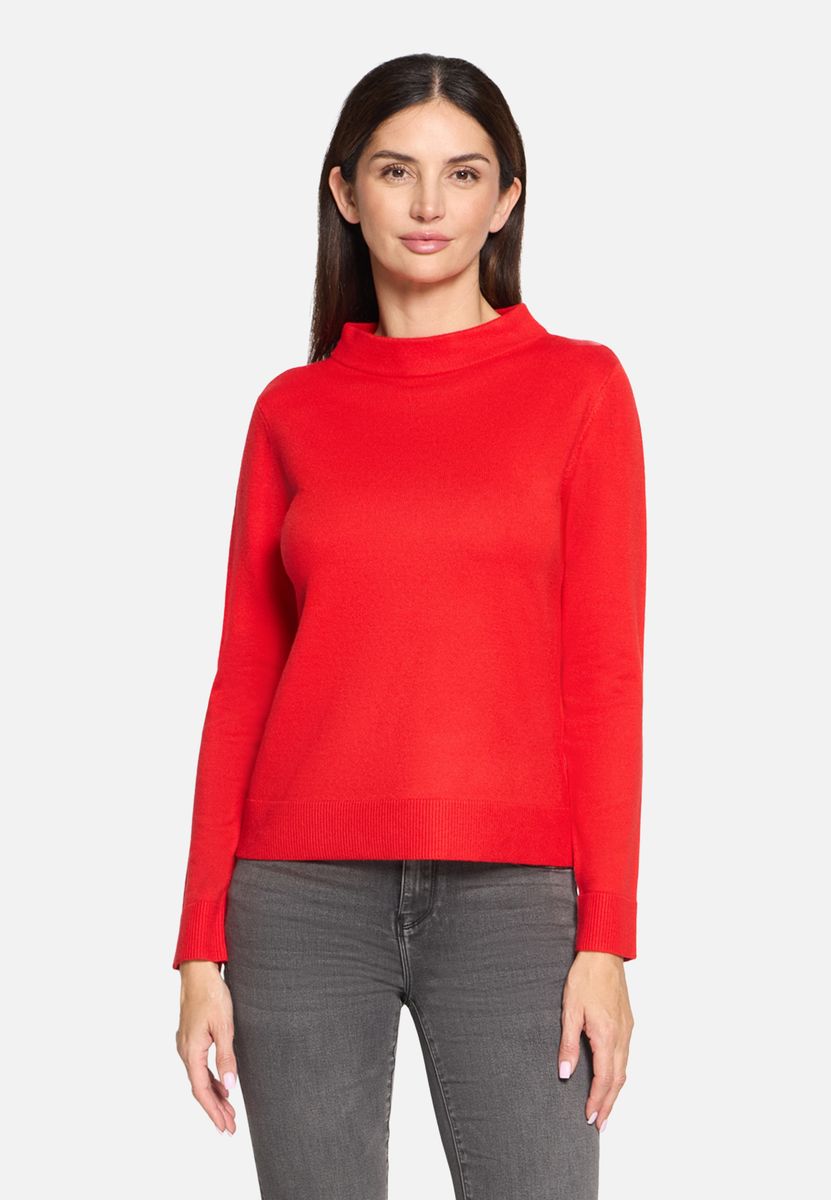 Eleganter Strickpullover mit Stehkragen