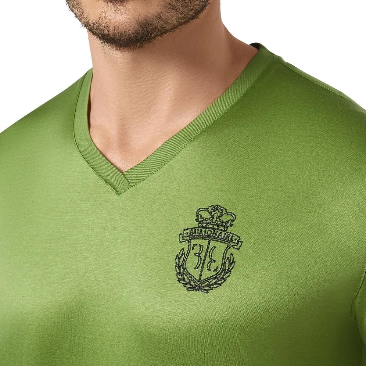 Herren T-Shirt mit V-Ausschnitt und Wappen