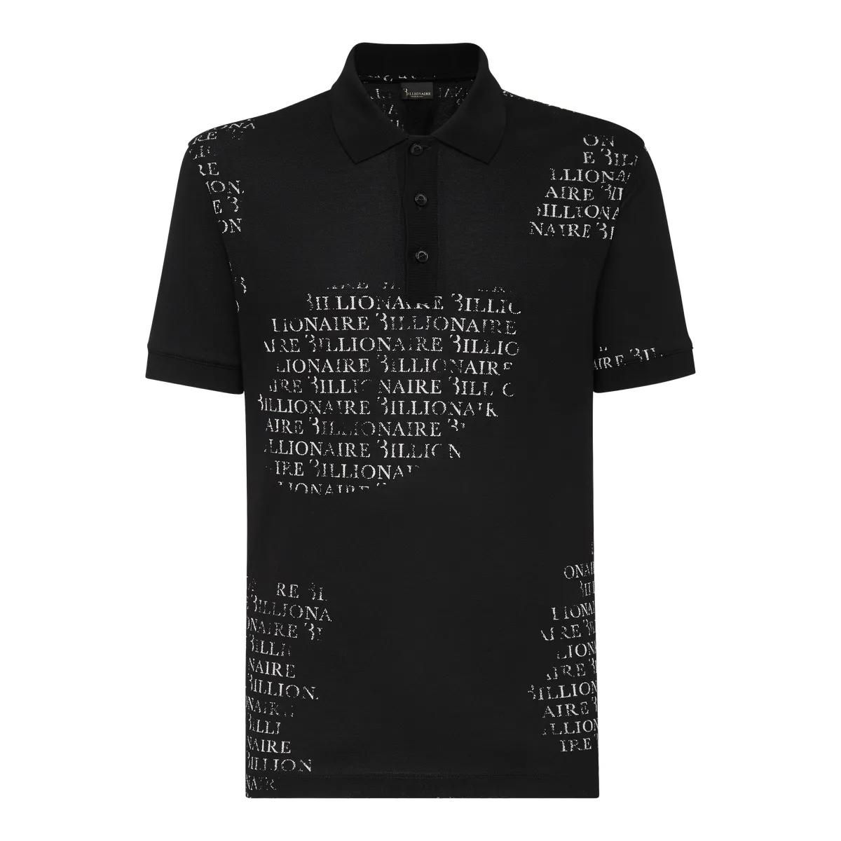 Polohemd aus Baumwoll-Piqué mit Grafikprint