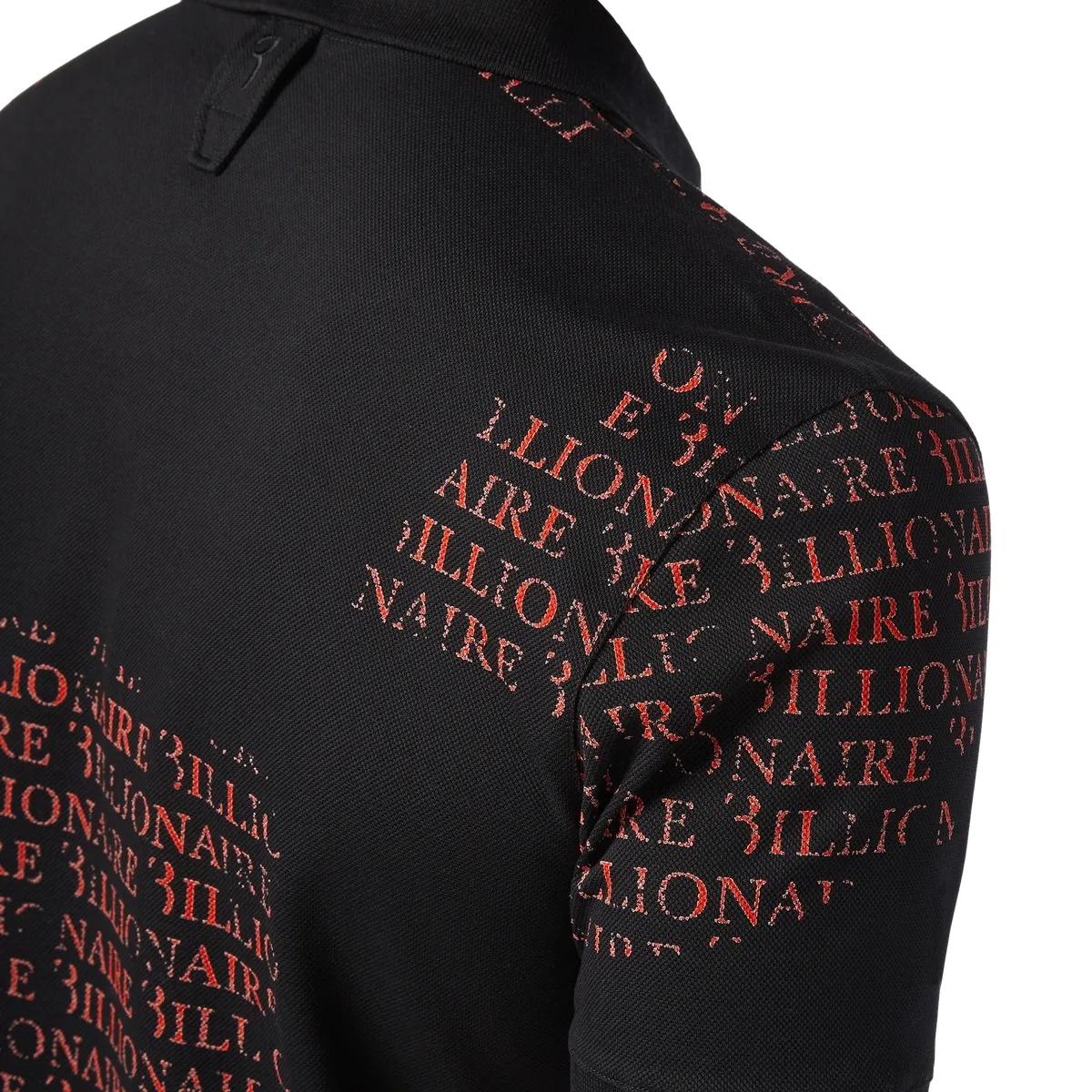 Piqué-Poloshirt aus Baumwolle mit Textdruck