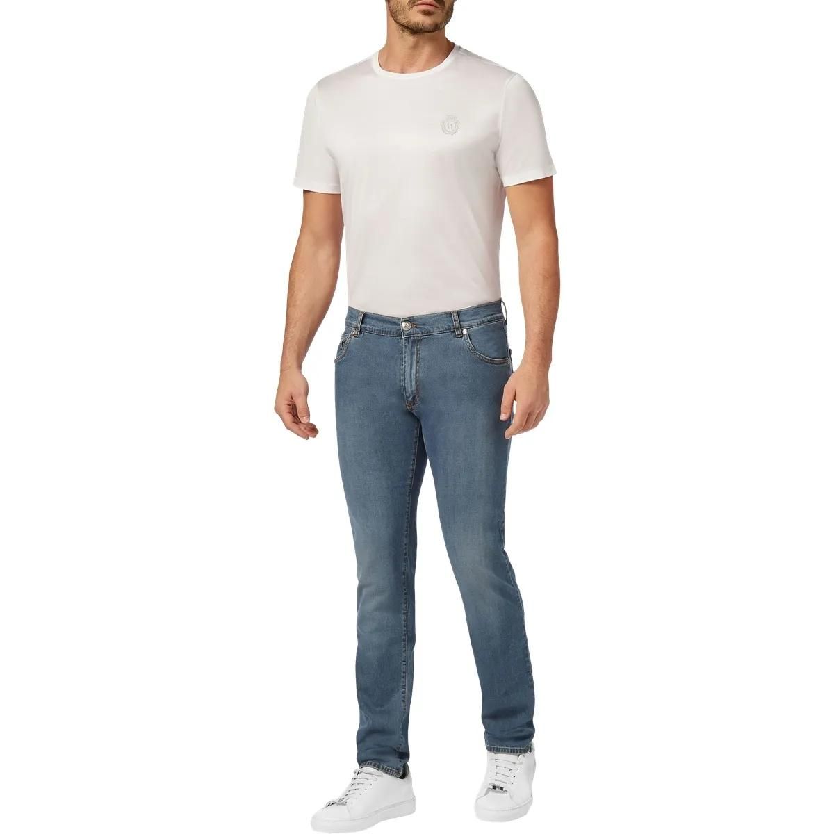 Regular Fit Jeans aus hellem Denim