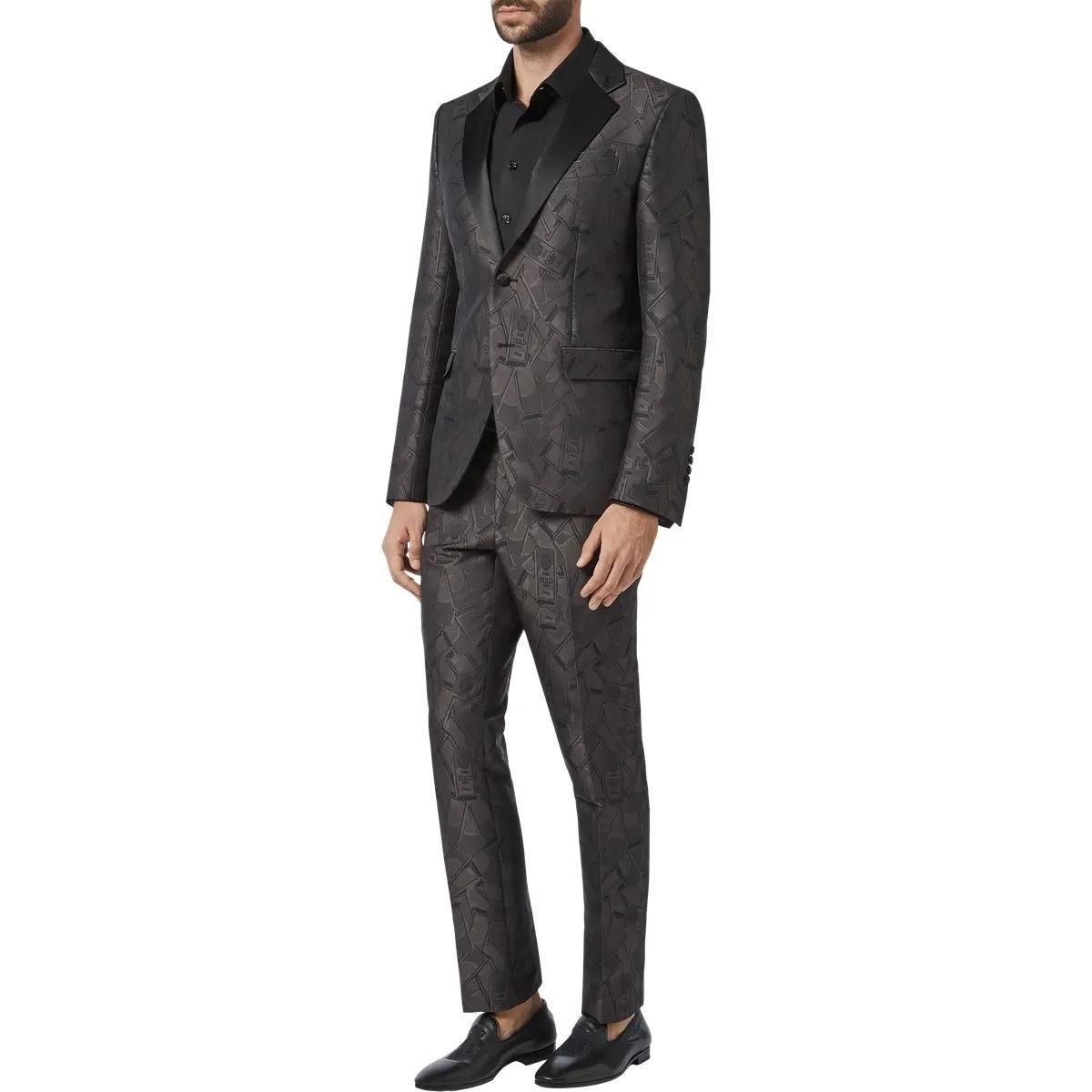 Jacquard Goldbarren Blazer Dinner Anzug