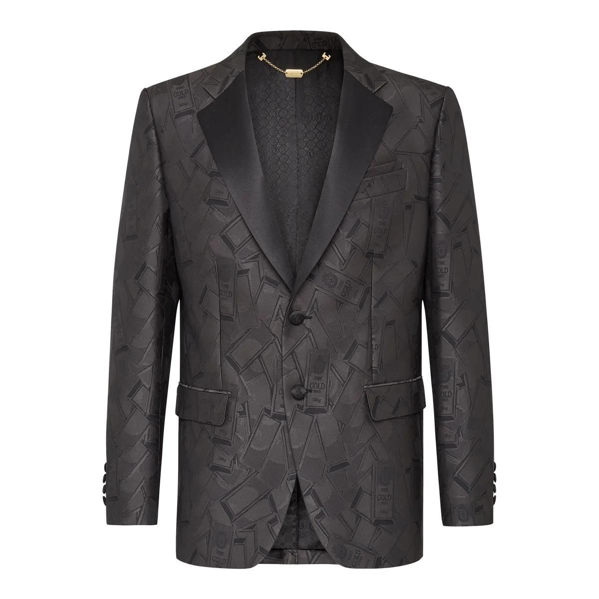 Jacquard Goldbarren Blazer Dinner Anzug