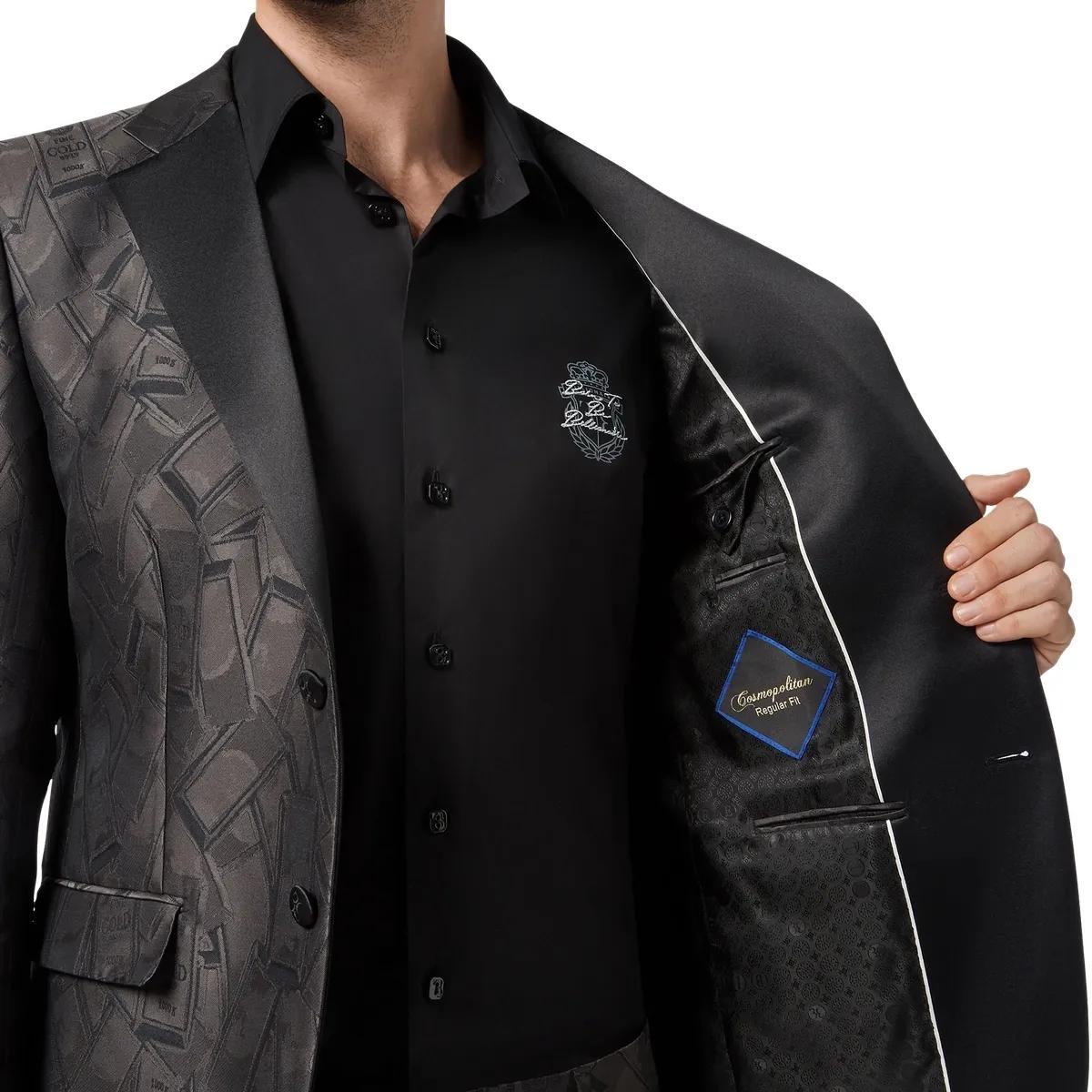 Jacquard Goldbarren Blazer Dinner Anzug