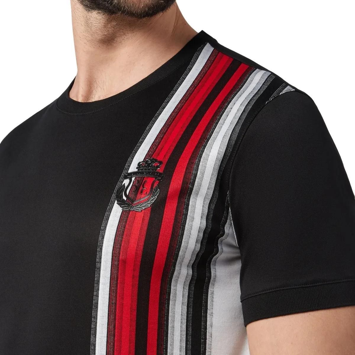 Gestreiftes T-Shirt mit Rundhalsausschnitt