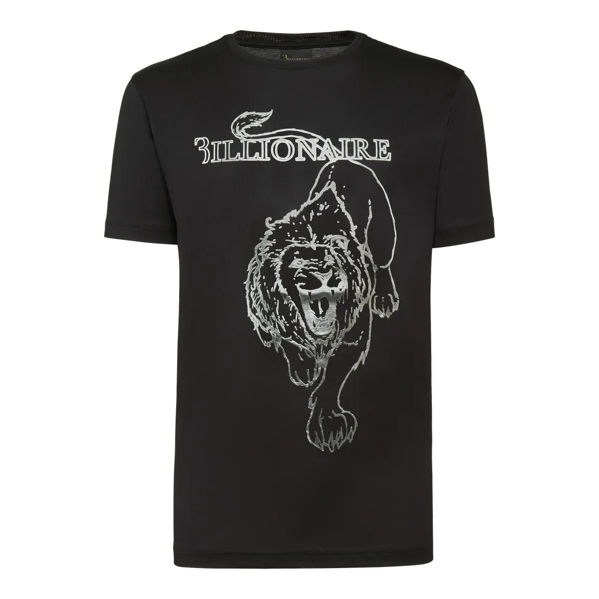 T-Shirt mit Löwen-Grafikprint aus Baumwolle