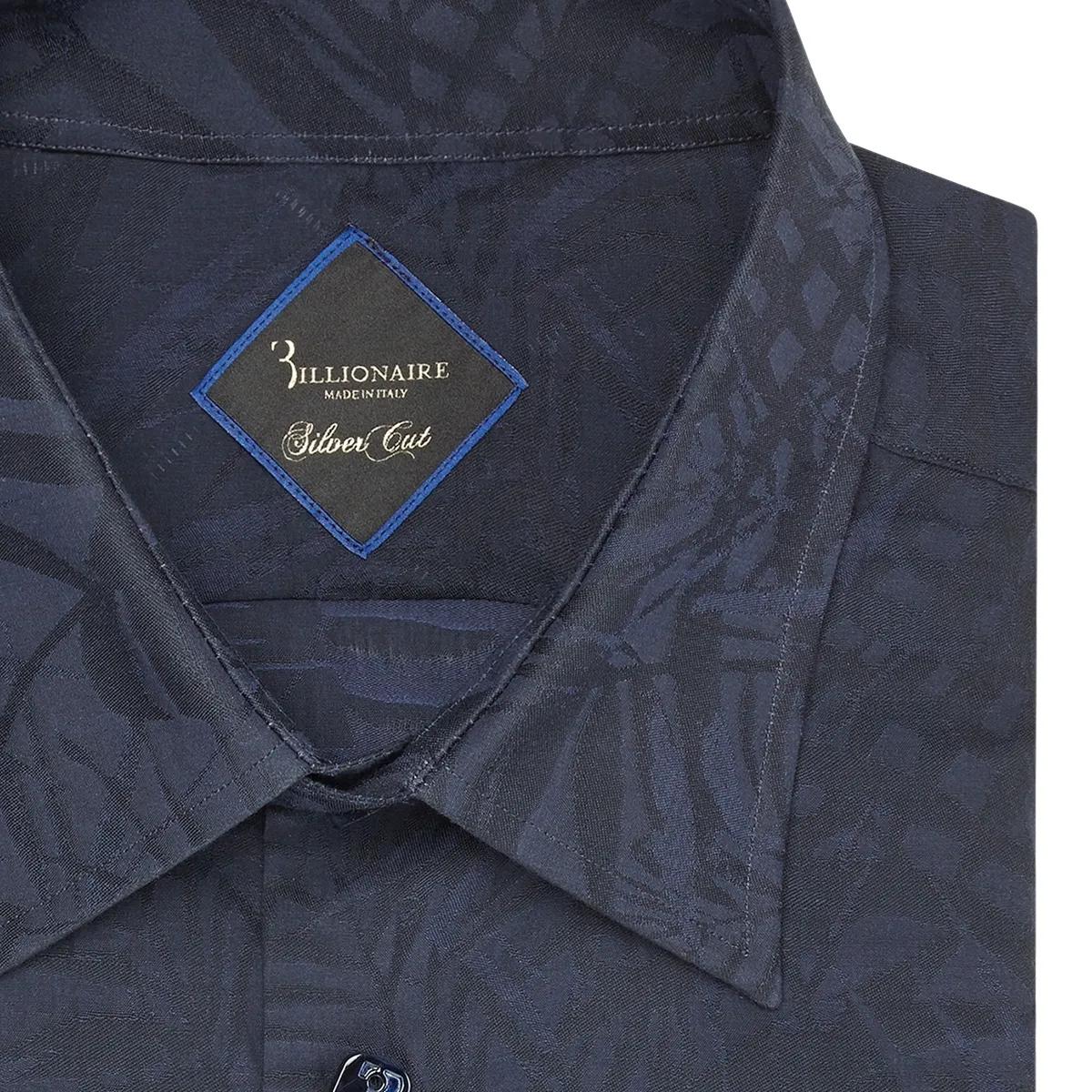 Slim Fit Jacquard Muster Hemd