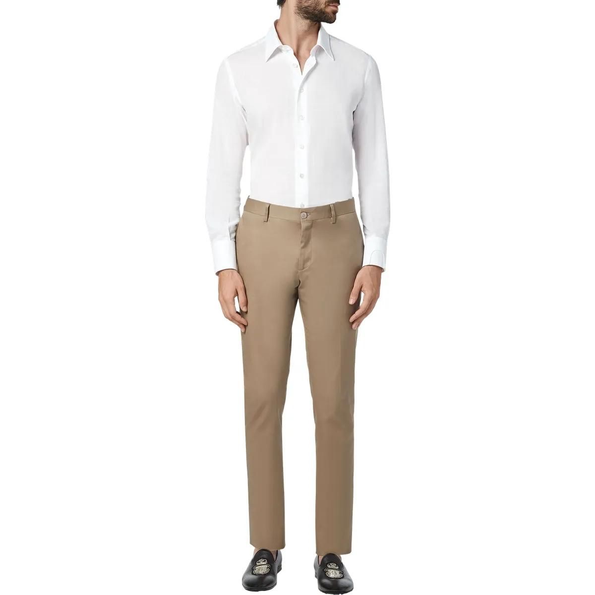 Schmale Stretch-Baumwoll-Chino-Hose