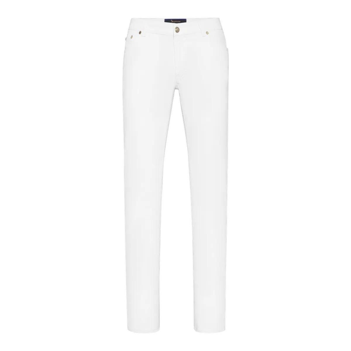 Weiße Regular Fit Jeans aus Denim