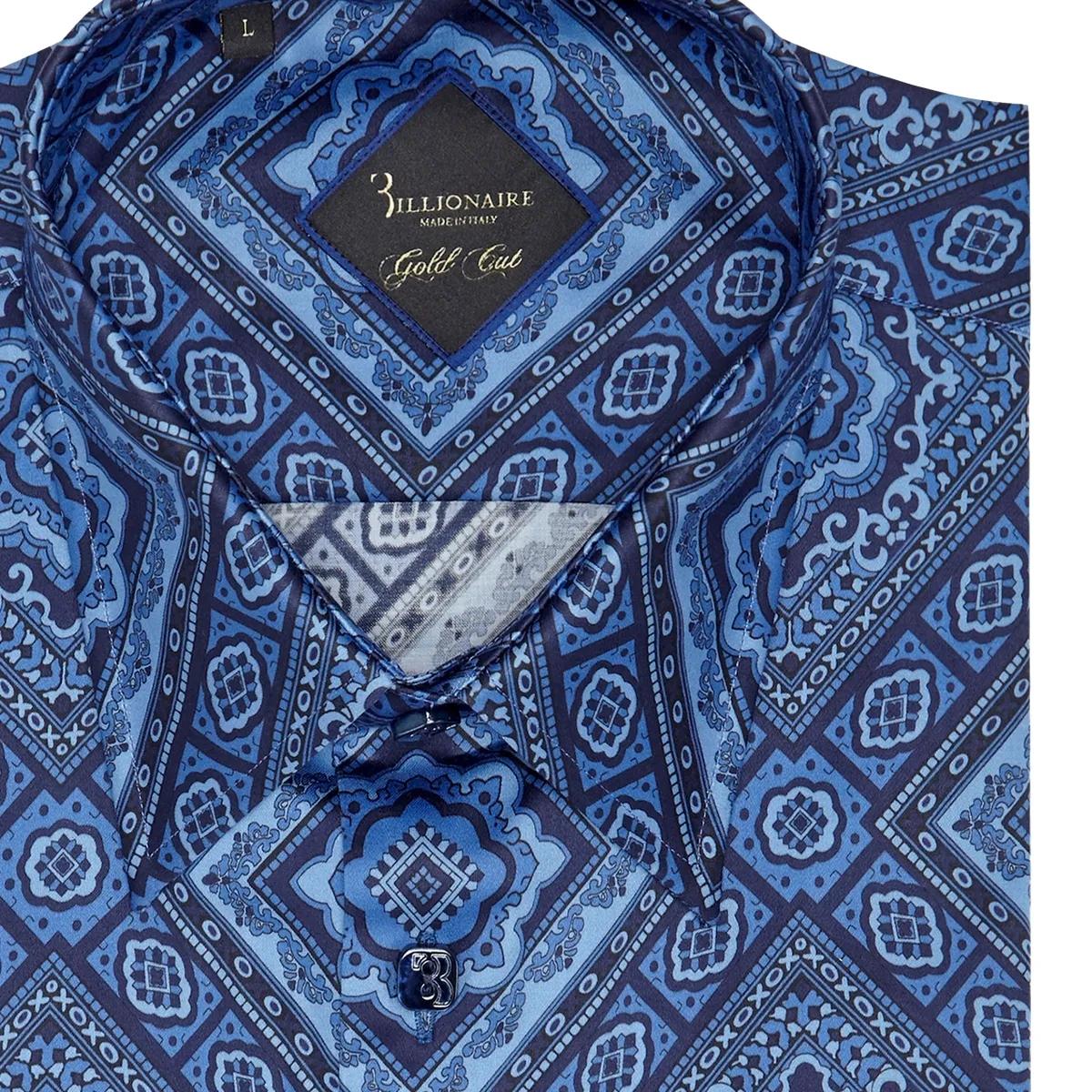 Blaues Hemd mit geometrischem Muster