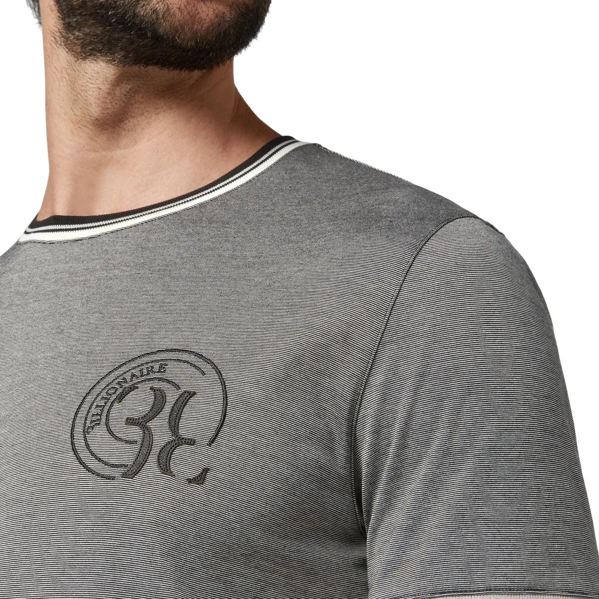 Jersey T-Shirt mit Streifenbesatz