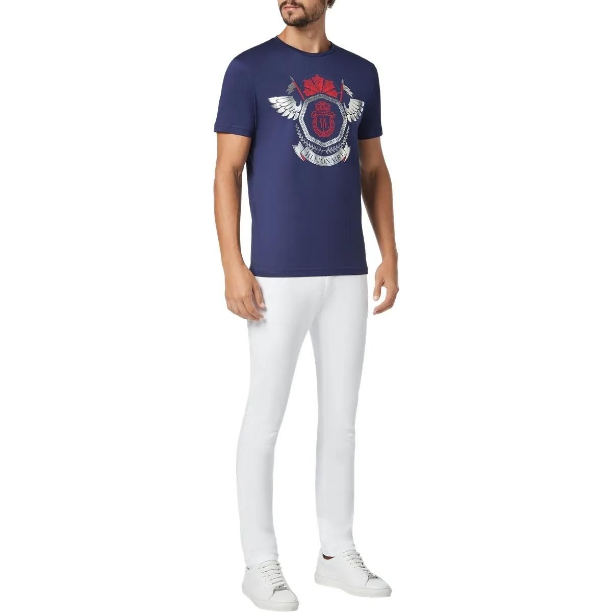 T-Shirt aus Baumwolljersey mit Grafikwappen