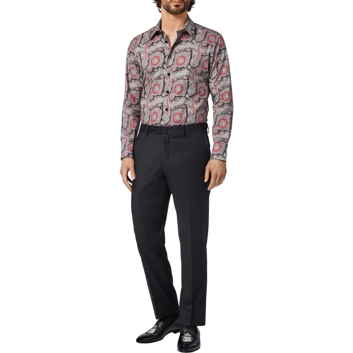 Schmal geschnittenes Hemd mit Paisley-Muster