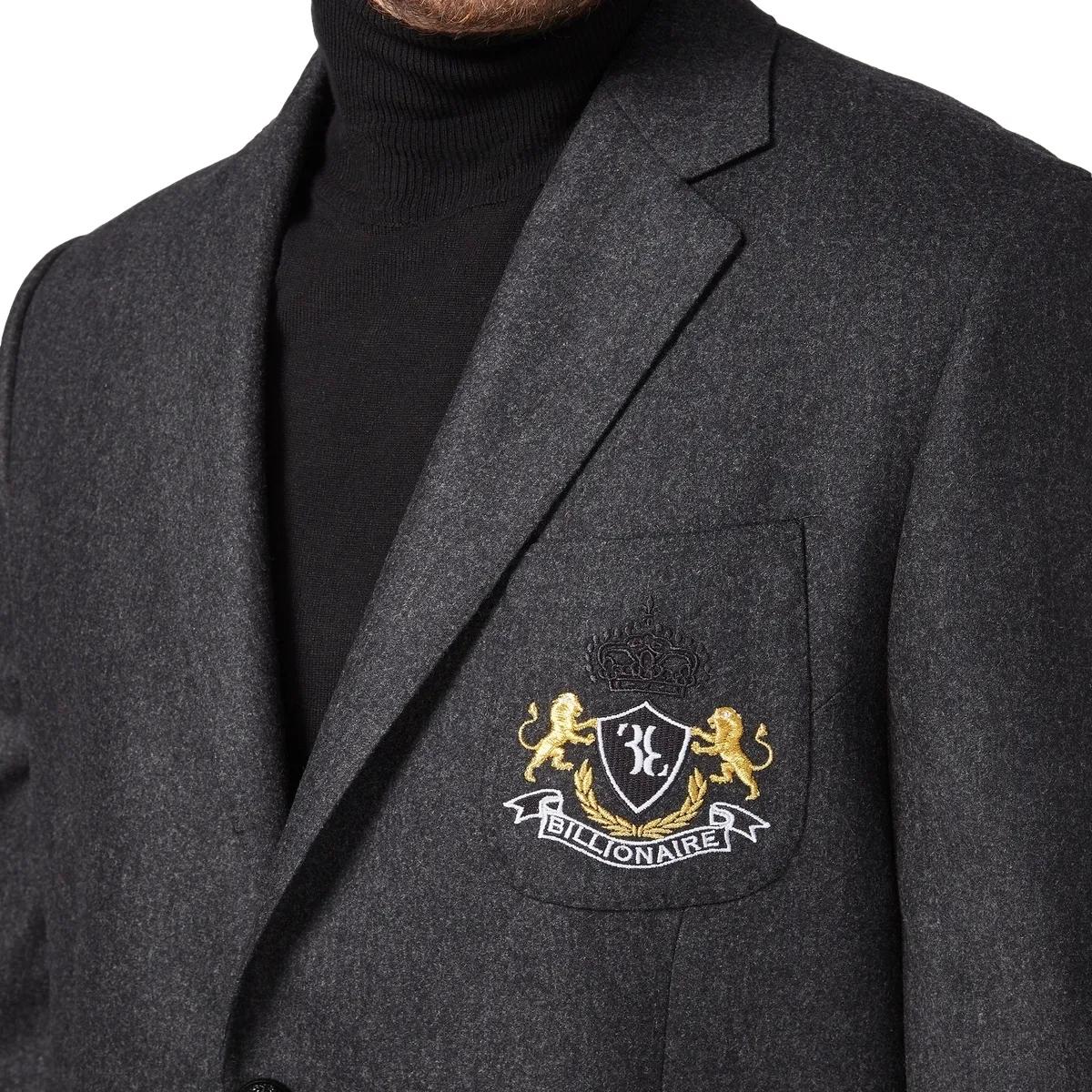Woll-Kaschmir-Blazer mit Wappen