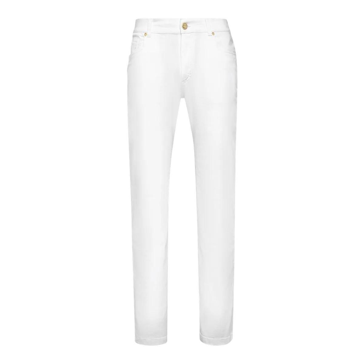 Reguläre weiße Jeans aus Denim