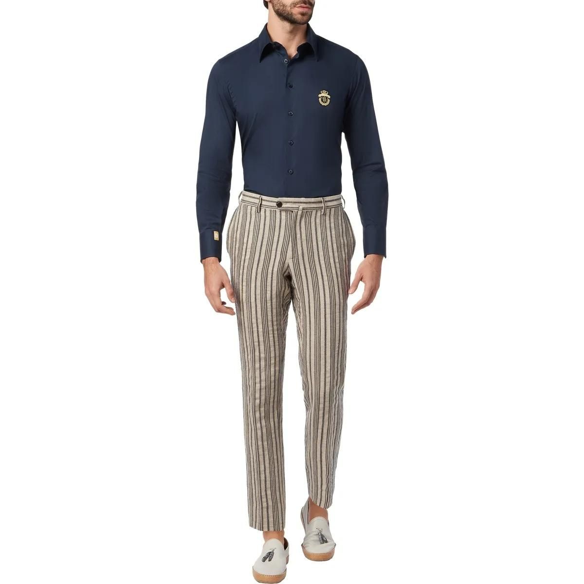 Slim Fit Baumwollhemd mit Wappen