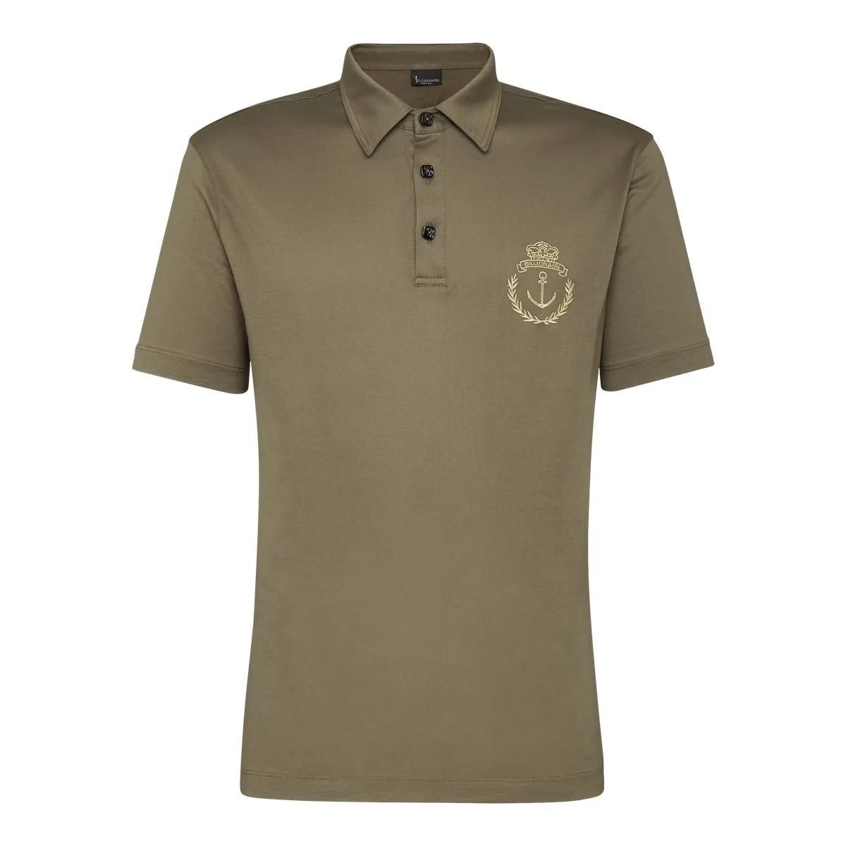 Polohemd aus Baumwolljersey mit Logo-Stickerei