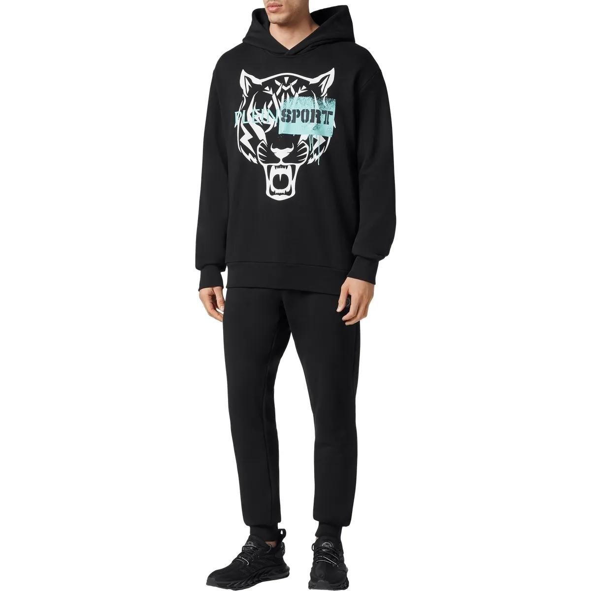 Kapuzenpullover mit Tigergrafik