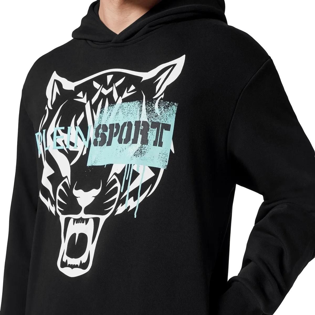 Kapuzenpullover mit Tigergrafik