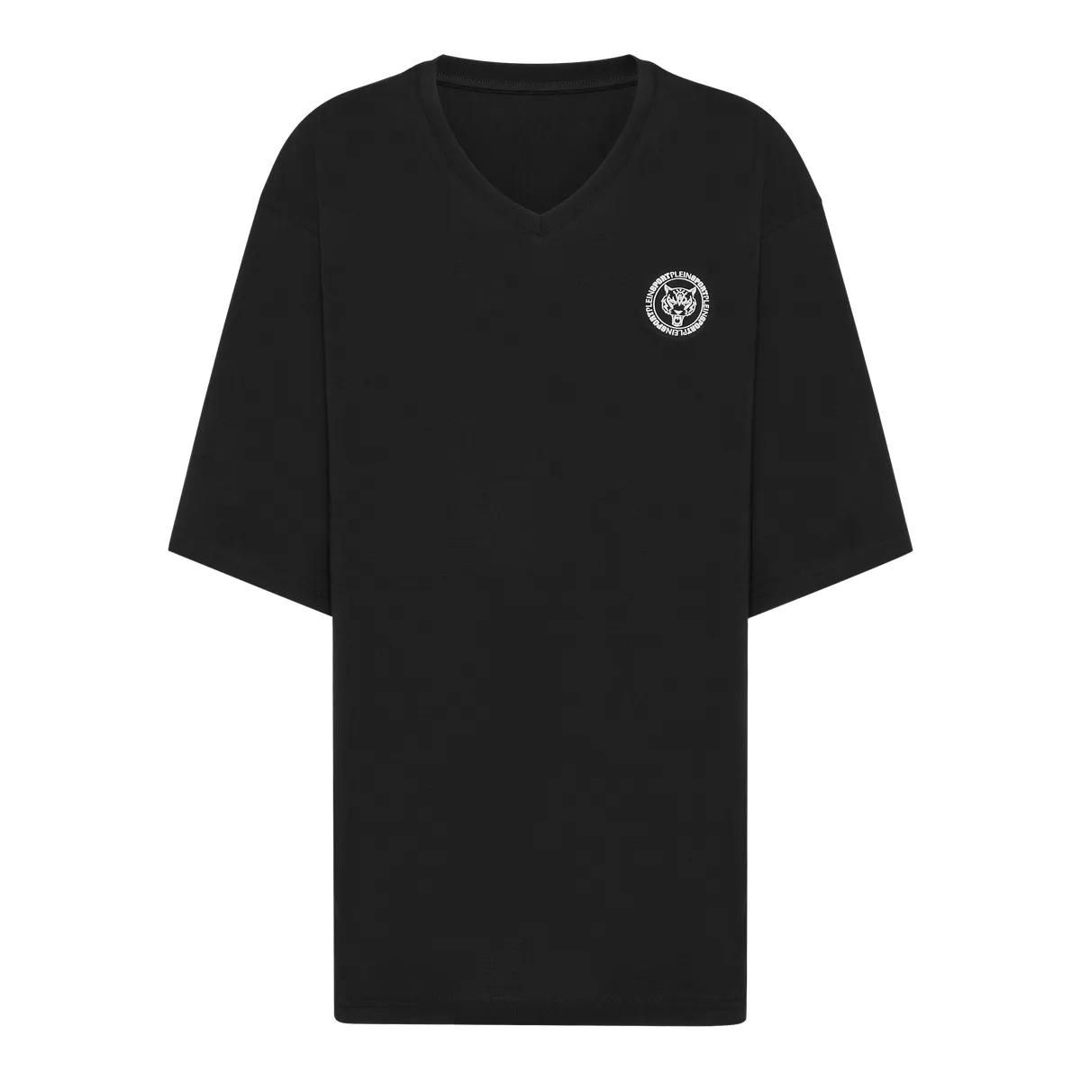 Modernes T-Shirt mit V-Ausschnitt und entspannter Passform