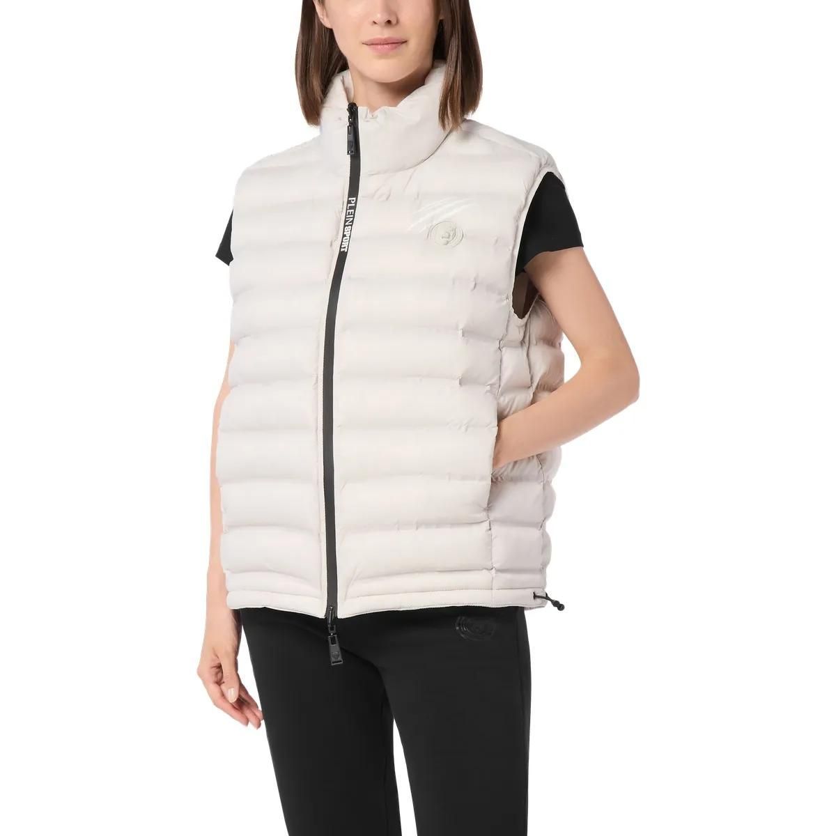 Gepolsterte, isolierte Weste mit Logo-Detail