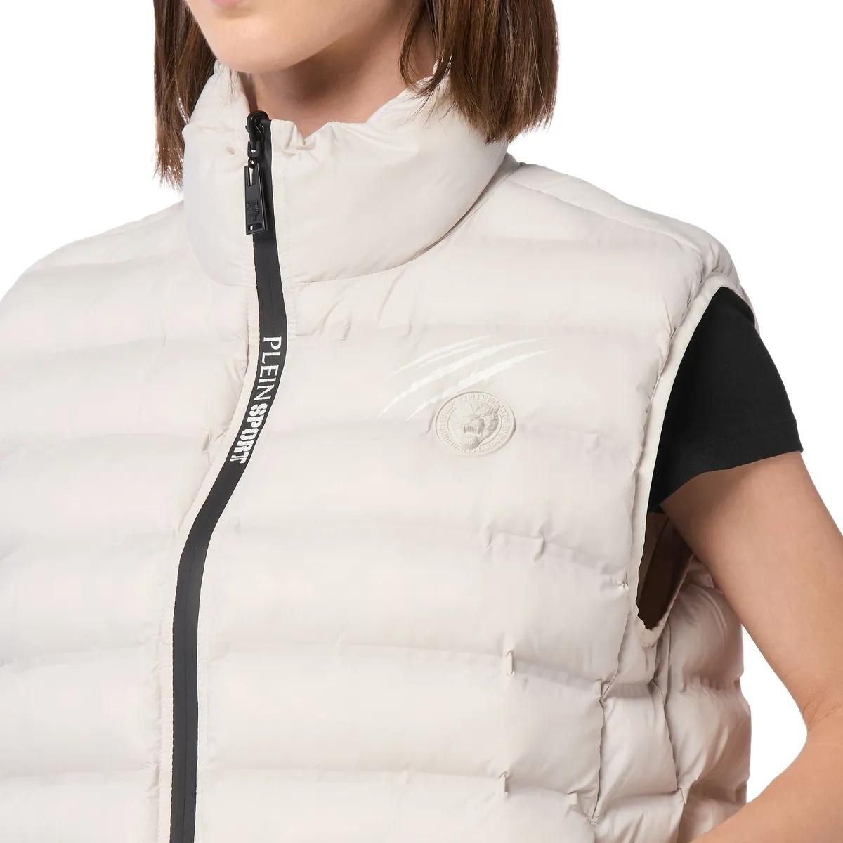 Gepolsterte, isolierte Weste mit Logo-Detail