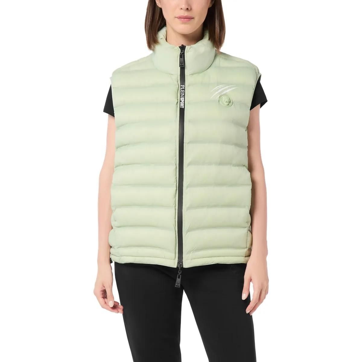 Gepolsterte Puffer Weste mit Logo-Detail