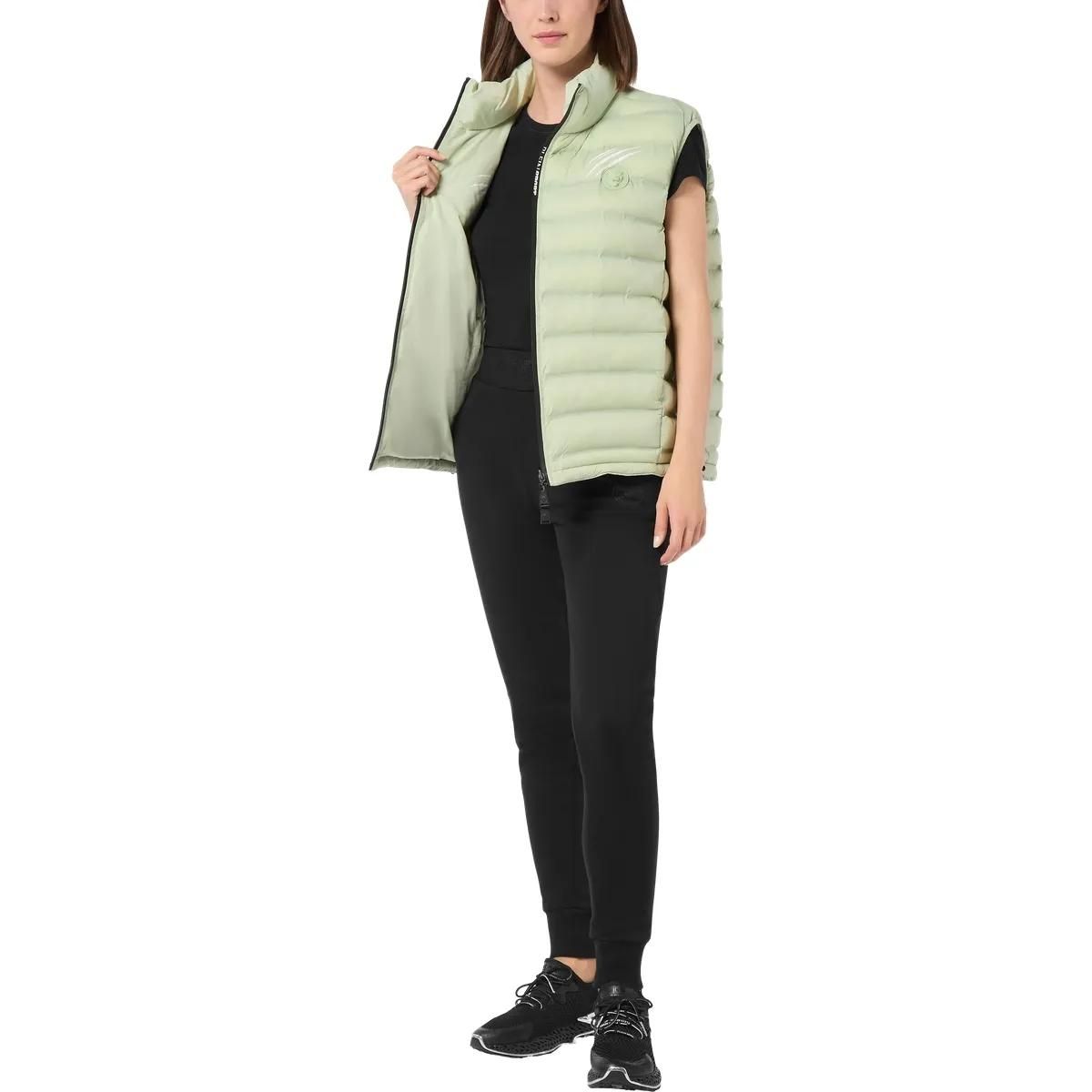 Gepolsterte Puffer Weste mit Logo-Detail