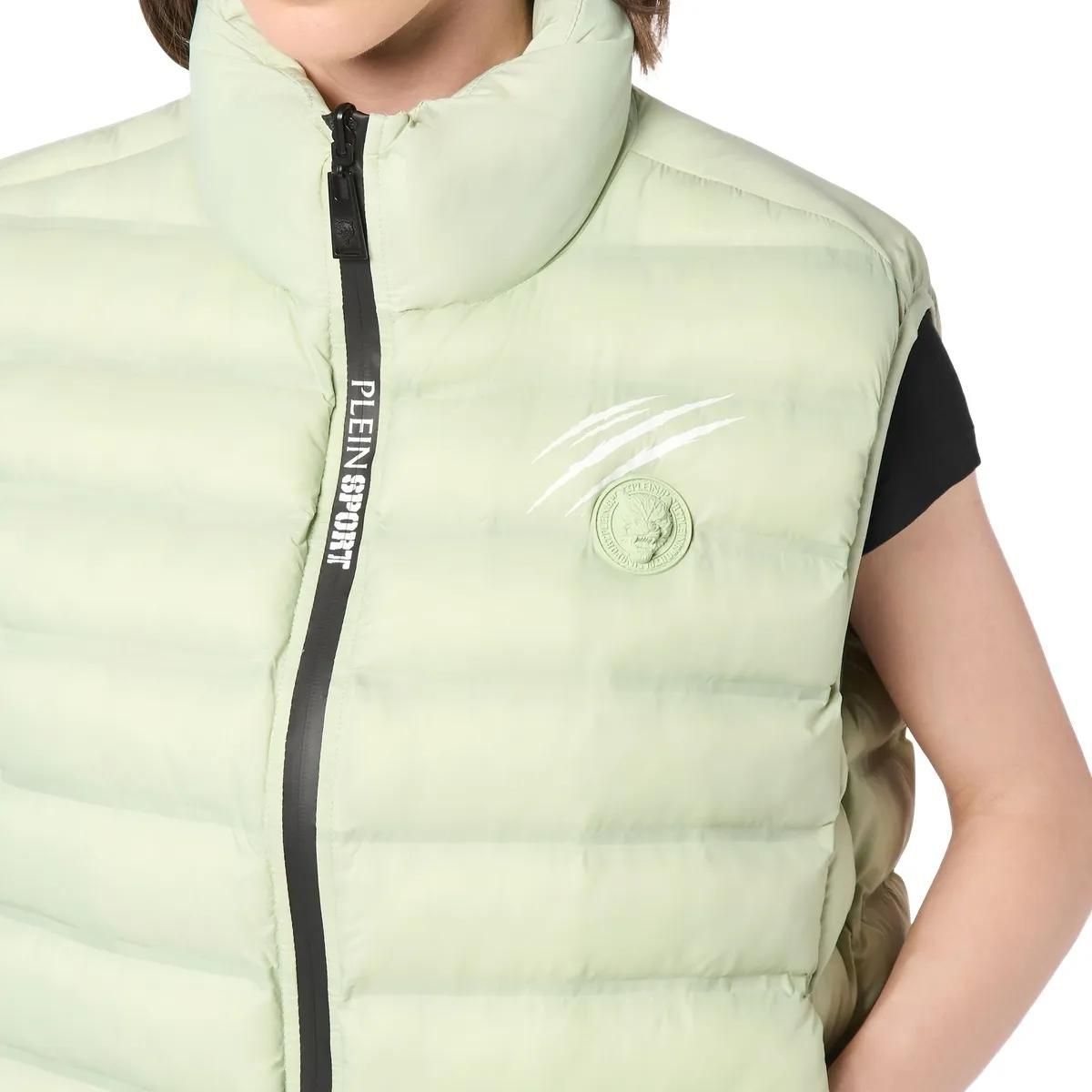 Gepolsterte Puffer Weste mit Logo-Detail