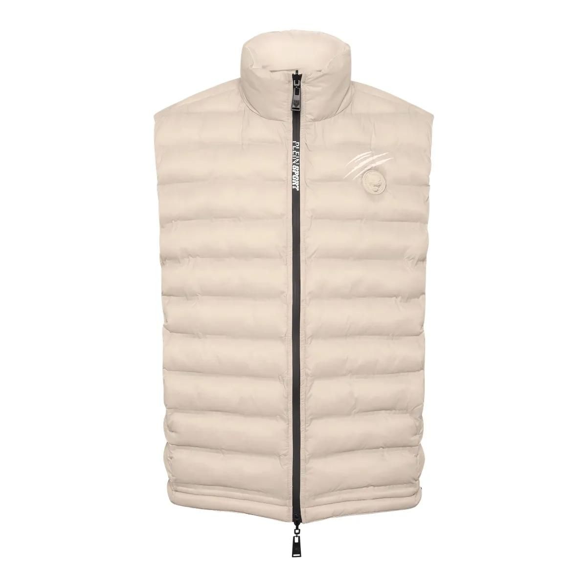 Wattierte, isolierte Weste mit Logo-Patch