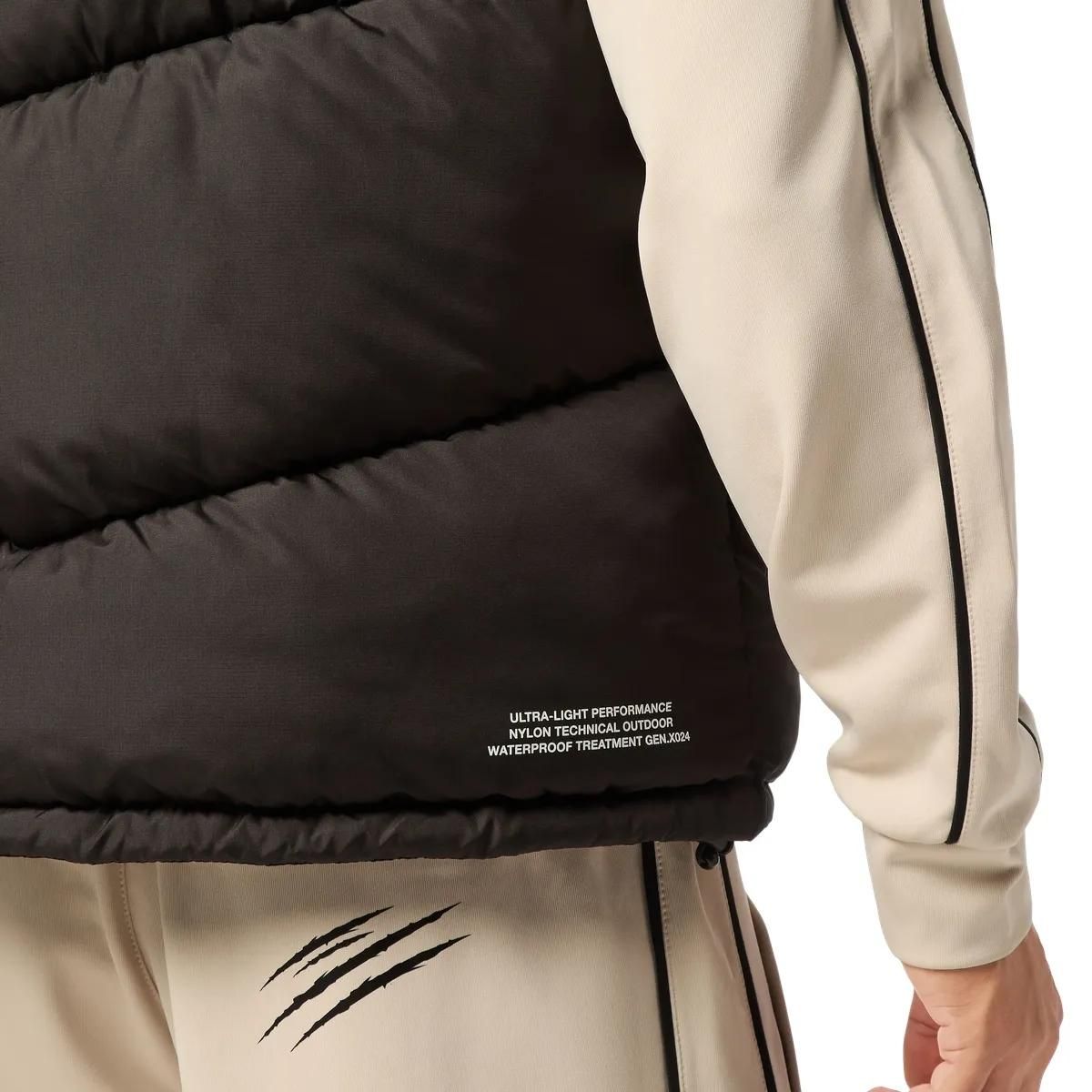 Zweifarbige gesteppte Daunenweste