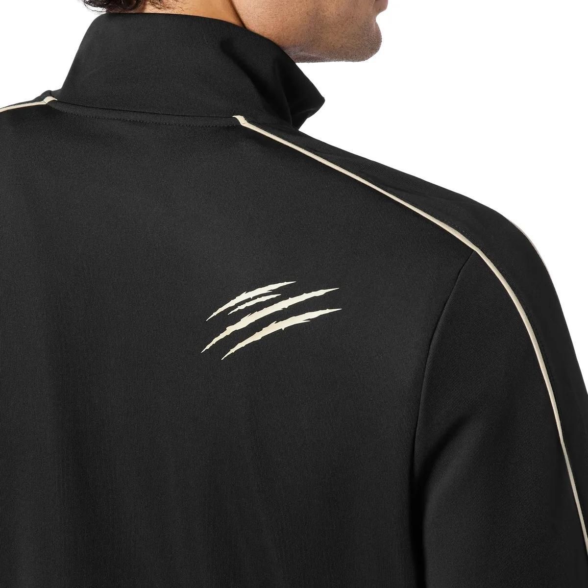 Schwarze Herren Track Jacke mit Streifen